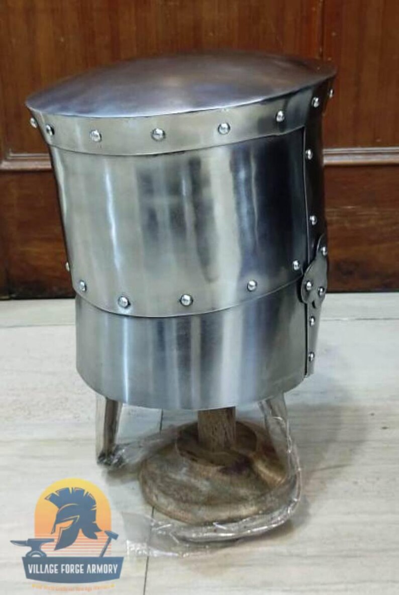Medieval Crusader Pot Helmet – Knights Templar Great Helm – Steel ...