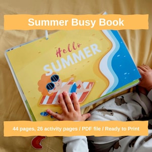 Summer Busy Book, Printable Busy Book, Quiet Book Pattern, Quiet Book, Busy Binder, Toddler Learning, Summer Activity Book