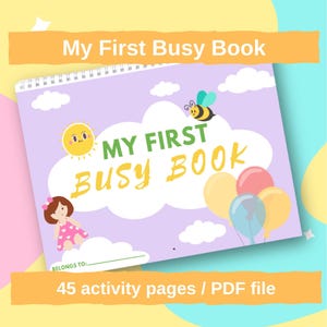 Printable Toddler Busy Book, My First Busy Book, Quiet Book, Learning Binder, Toddler Learning