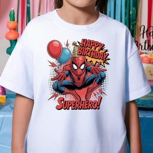 Spider Birthday Boy Shirt PNG, Happy Birthday Png, Spidey Clipart PNG, Spidey Birthday Boy shirt,Birthday Sublimation, DTF, Digital file