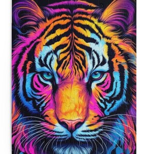 Buntes Tiger-Puzzle (120, 252, 500 Teile)