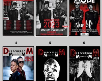 Depeche Mode Memento Mori Tour 2024 Poster, Custom Date & City Poster, 2024 Tour Poster
