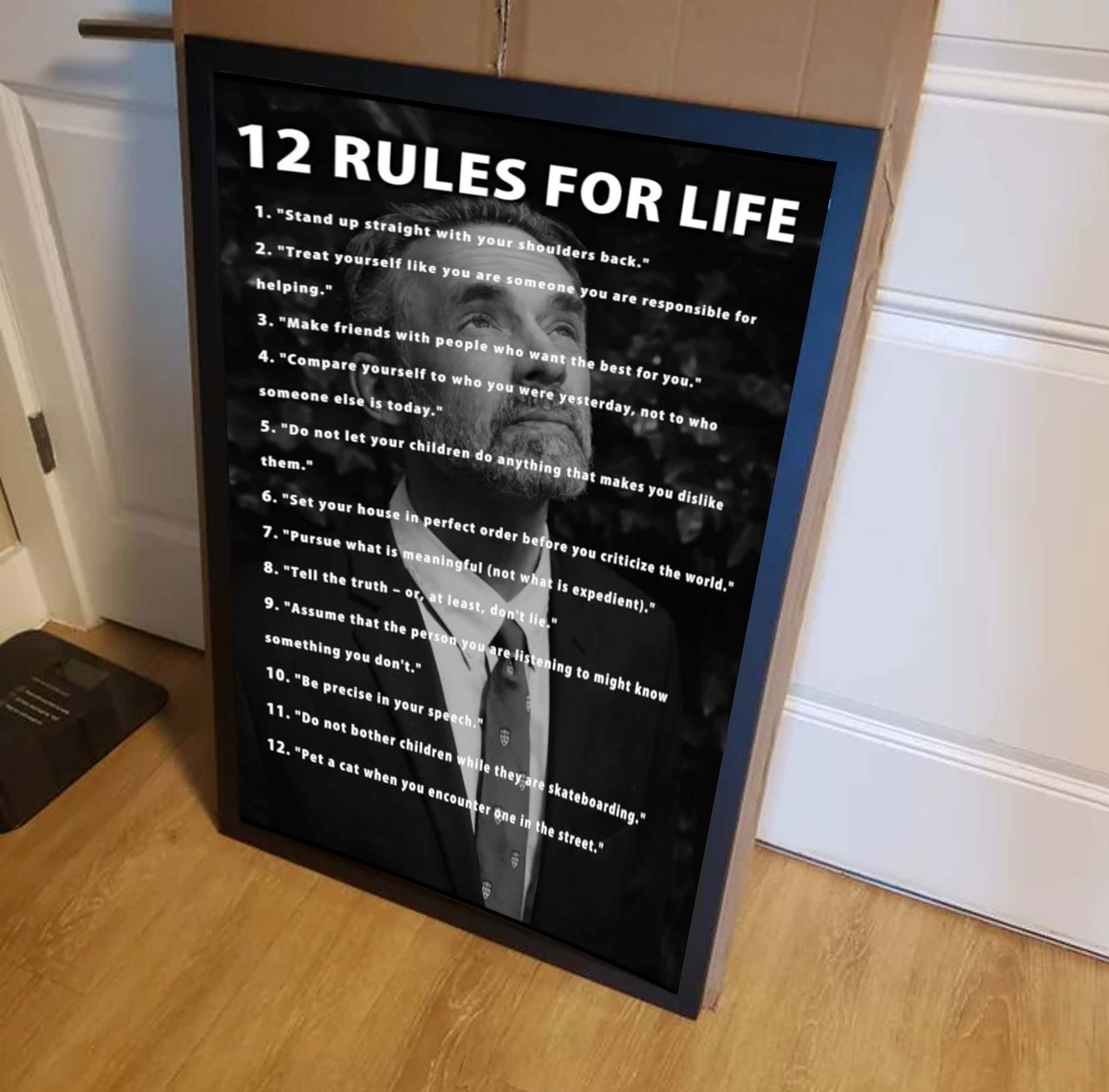 12 Regeln Des Lebens Peterson Jordan Petersons 12 Rules for Life Motivational Poster - Etsy