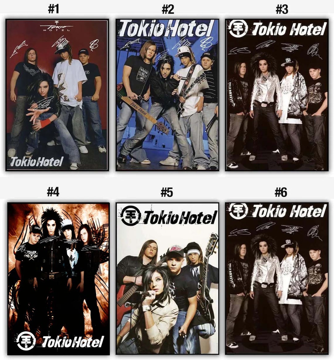 Tokio Hotel Christmas Duboueu Vintage Musik-Poster Set (3er Pack