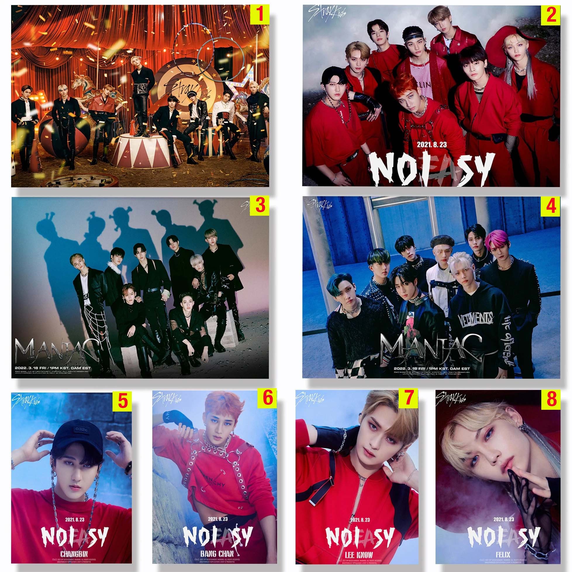 Stray Kids Kpop Poster Korean Boys Group 2nd Mini Music Album - Etsy