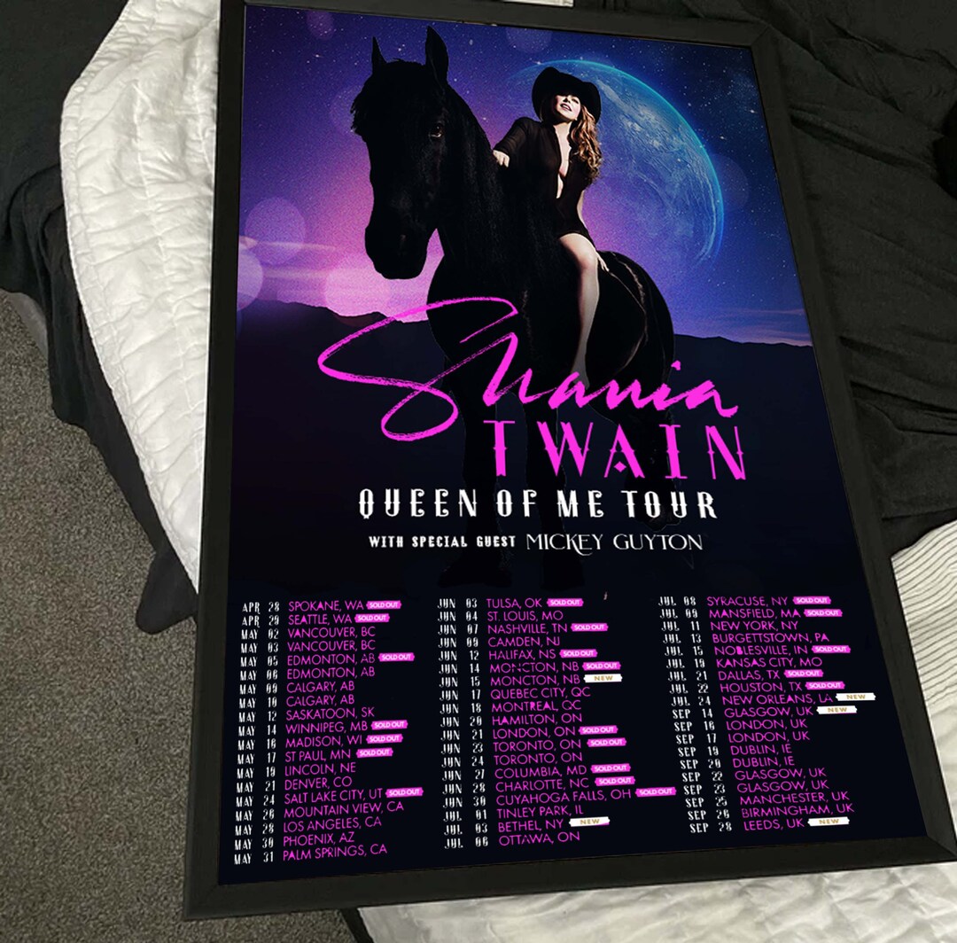 Shania Twain's Queen of Me Tour 2023 Poster Etsy