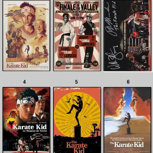 The Karate Kid 1984 Movie Posters Signed Posters 80s Vintage Cool Posters Wall Art