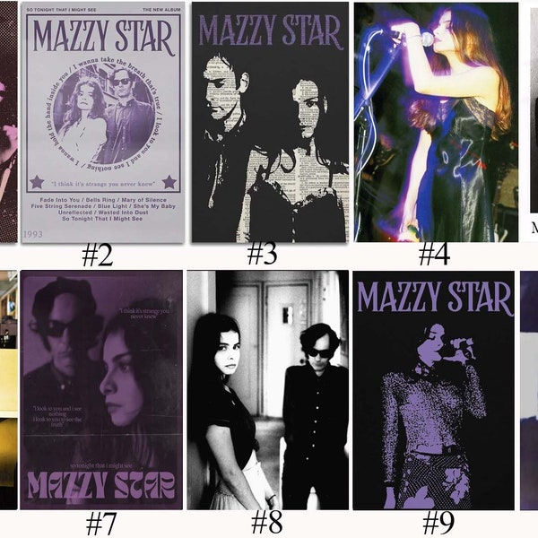 Mazzy Star Poster, Aesthetic Music Poster, Vintage Indie Rock Poster, Wall Decor, Gift For Her, Teenage Girl Gift, Canvas Poster, y2k, Edgy