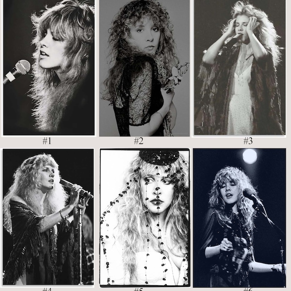 Stevie Nicks 80s 90s rock star Poster, Stevie Nicks Concert Poster, Black and White, Vintage Print, Music Wall Art, Stevie Nicks Photo Print