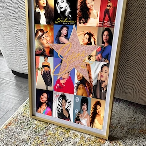 Selena Quintanilla the queen of tex mex poster, 80s 90s music gift