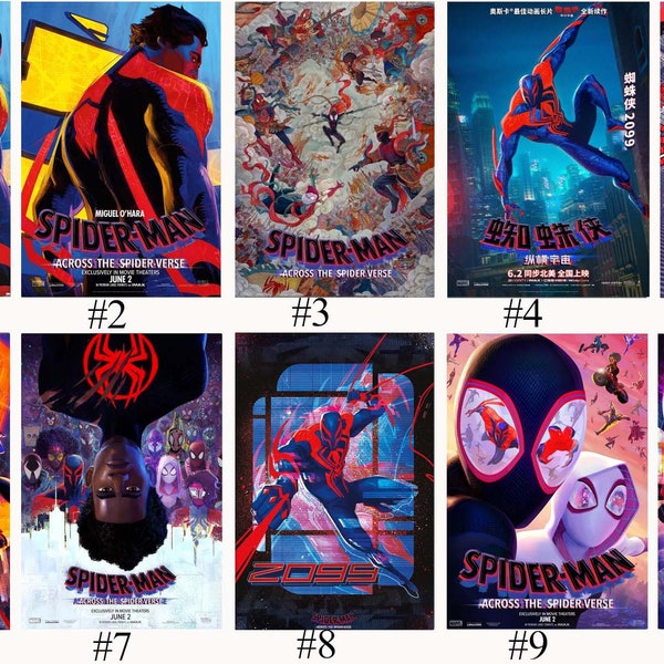 Spider Man 2099 Across The Spider-Verse Movie 2023 Miguel O'Hara Poster