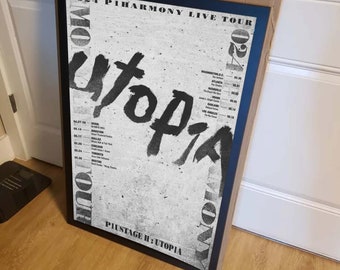 P1Harmony LIVE TOUR [P1ustage H : UTOP1A]  2024 Concert Kpop Poster, Custom Date & City Poster, 2024 Tour Poster