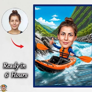 Kayak Caricature - Etsy