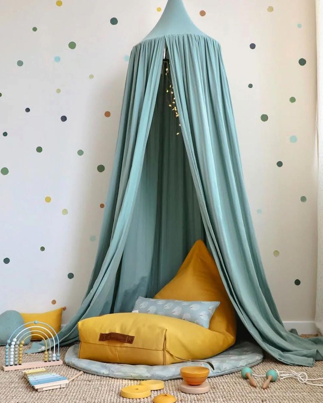 Organic Muslin Canopy for Kids Room | Bed Canopy | Play Tent | Nursery Decor | Toddler Room Canopy | Natural Cotton Canopy