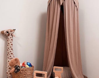 Organic Muslin Canopy for Kids Room | Bed Canopy | Nursery Tent | Play Canopy | Boho Kids Room Decor | Toddler Room Canopy | Cotton Canopy