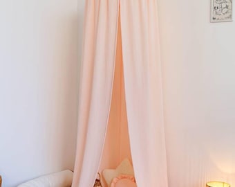 Organic Muslin Canopy for Kids Room – Handmade Nursery Tent, Playroom Decor, Cozy Hanging Canopy, Boho Bed Canopy, Montessori Bedroom