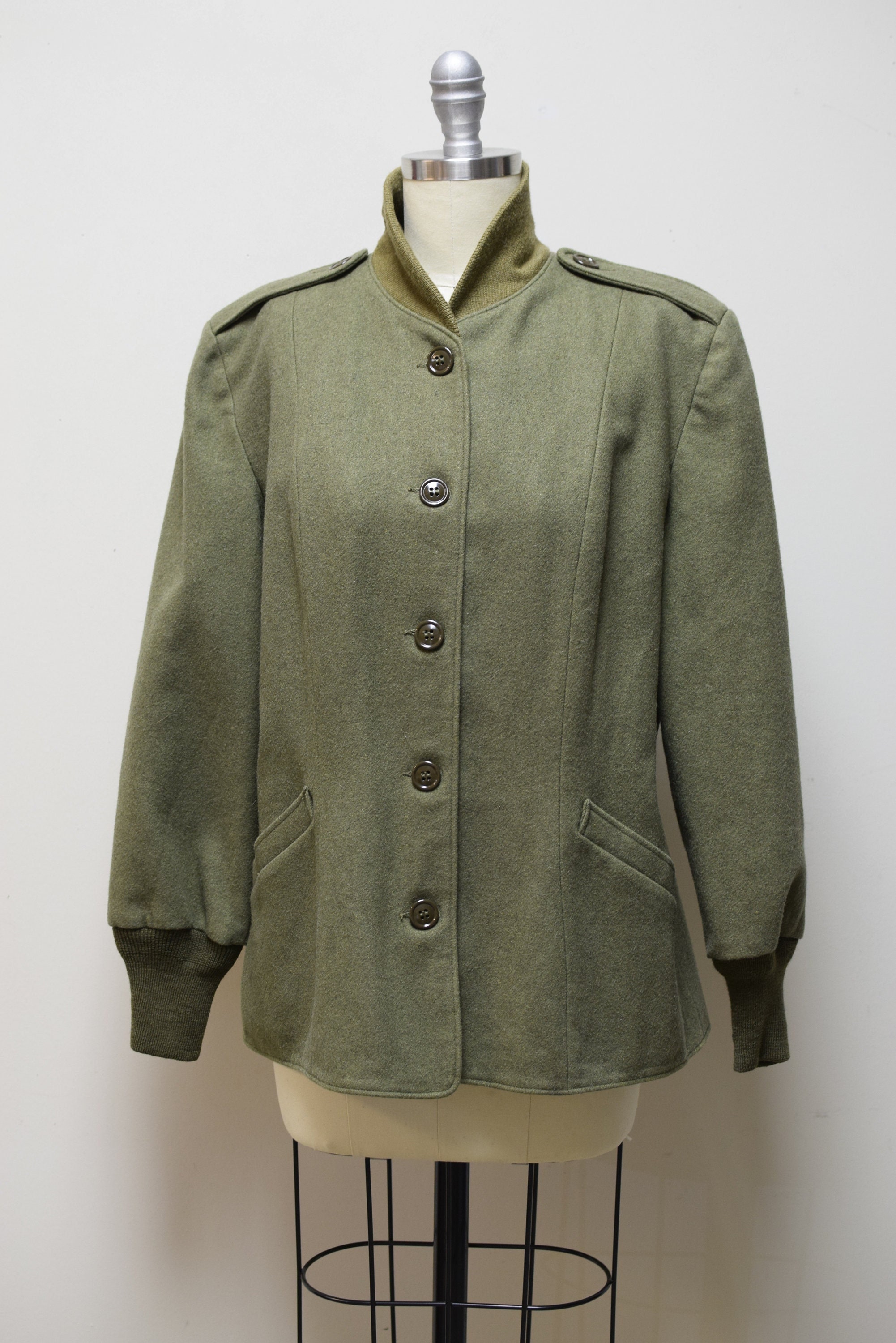 ジャケット・アウター [VINTAGE] 70s ALPEN LODEN loden coat 1970s Vintage Black Coat Wool Loden Austrian Greatcoat