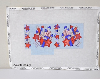 A Collection of Designs ACOD 2129 needlepoint canvas 4th of July Box Ornament