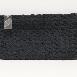 VINTAGE 1930s/40s Black Corde Crochet Oversized Purse Clutch w Carved Lucite Pull