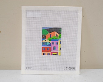 Needlepoint Handpainted Colors of Praise Luggage Insert Tropical 3x2
