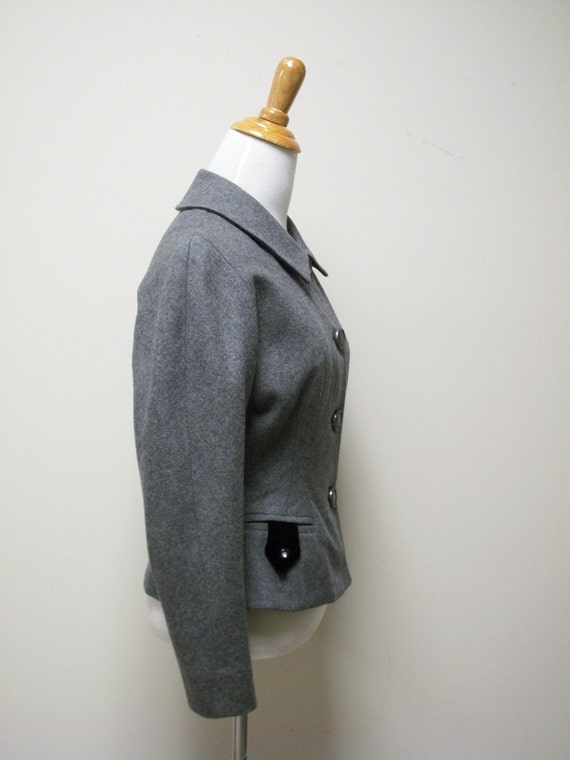 Vintage 1930s/40s J L HUDSON Company Gray Wool Fi… - image 4