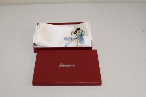 VINTAGE Neiman Marcus Silk Scarf Hand Painted Jap… - image 2