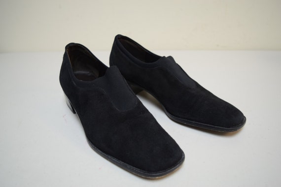 DONALD J PLINER Black Suede Low Heel Pumps Block Heel Made in Spain Size 6.5 B Etsy Ireland