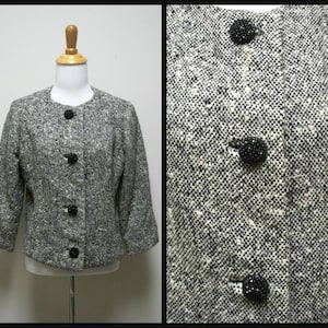 Vintage 50s/60s Lord & Taylor/Vogue Paris Original Popcorn Tweed Jacket Size S