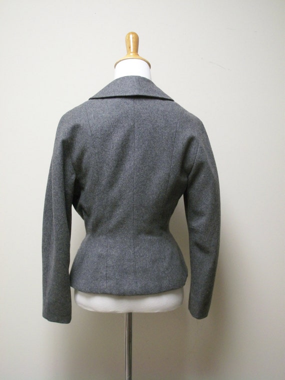 Vintage 1930s/40s J L HUDSON Company Gray Wool Fi… - image 3