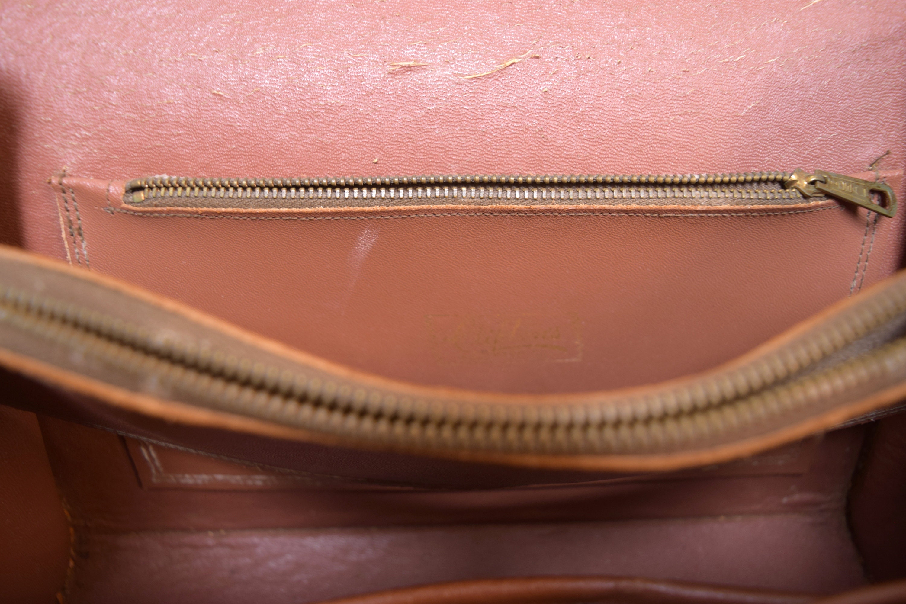 VINTAGE Clifton's Hand Tooled Saddle Brown Tooled Leather