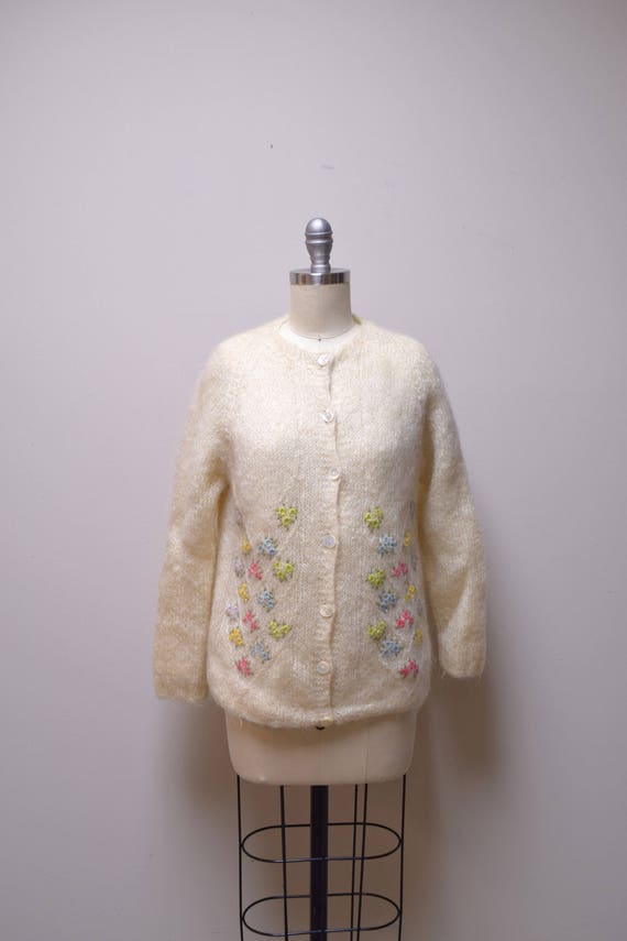 Vintage 50s/60s HAROLD GRANT Ivory Wool Mohair Car
