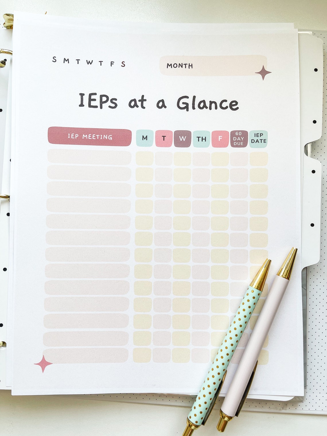 School Psychologist Planner Planner Inserts IEP Tracker Etsy