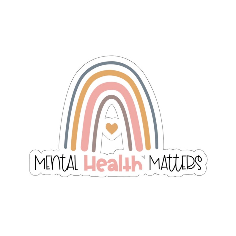 Mental Health Matters StickerRainbow StickerCounseling Etsy