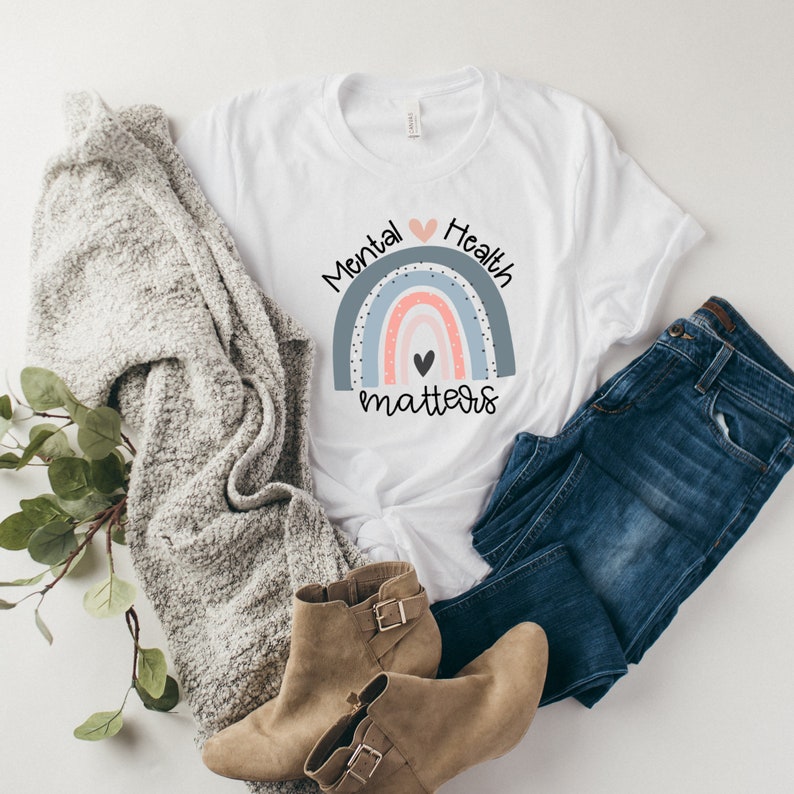 Mental Health Matters Rainbow Tshirt Counseling Shirt Etsy