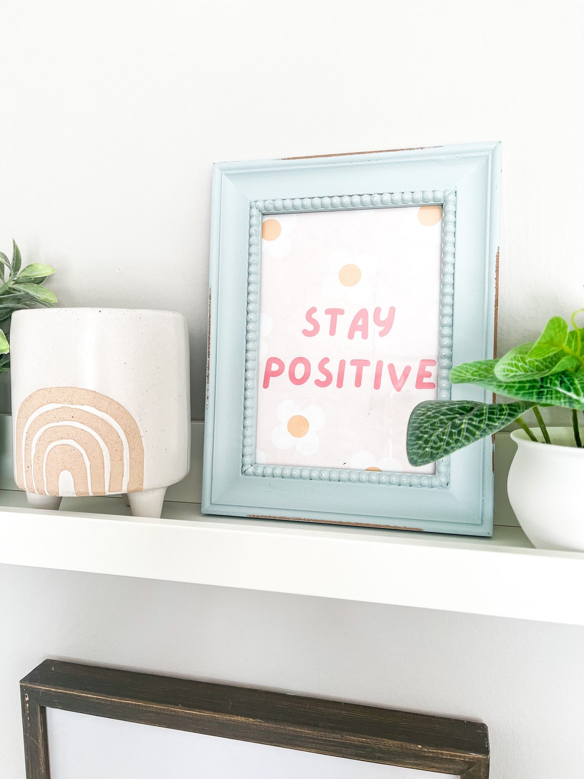 Stay Positive Wall Art Mental Health Wall Art Counselor | Etsy