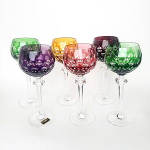 Barthmann Crystal Cut to Clear Vine Glasses set of 6 Vintage Rare with 30% PbO excellent condition