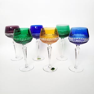 Vintage Lausitzer Glas Cut-to-Clear Crystal Wine Glasses, Set of 6 – Made in GDR
