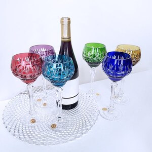 Nachtmann Cut-to-Clear Crystal Wine Glasses – Set of 6 with Aquamarine Rare