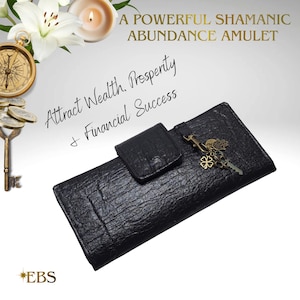 Abundance Amulett Geldbörse - Alternative Ledertasche für Frauen, kraftvoller Geldzauber & Magnet, einzigartiges Geschenk für Sie