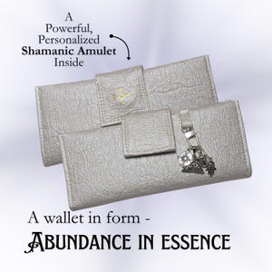 Fülle Amulett Brieftasche - Eingebauter, mächtiger Geldzauber & Magnet Amulett, alternative Leder Frau Geldbörse, einzigartiges Geschenk für Sie