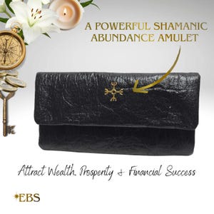 Abundance Amulet Wallet - Sac à main en cuir alternatif pour femme, puissant aimant et sort d'argent, cadeau unique pour elle