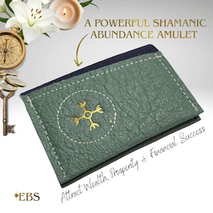Abundance Wallet - Kraftvolles Geldmagnet Amulett, Alternative Leder Spezielle Brieftasche, Magischer Geldzauber Geschenk für Ihn