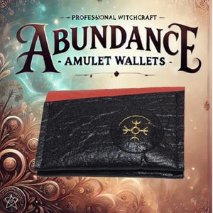 Abundance Wallet - Powerful Money Amulet, Alternative Leather Special Wallet, Magic Money Spell Gift for Him