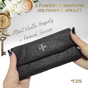Abundance Amulet Wallet – Alternative Leather Woman Purse, Powerful Money Spell, Unique Gift for Her