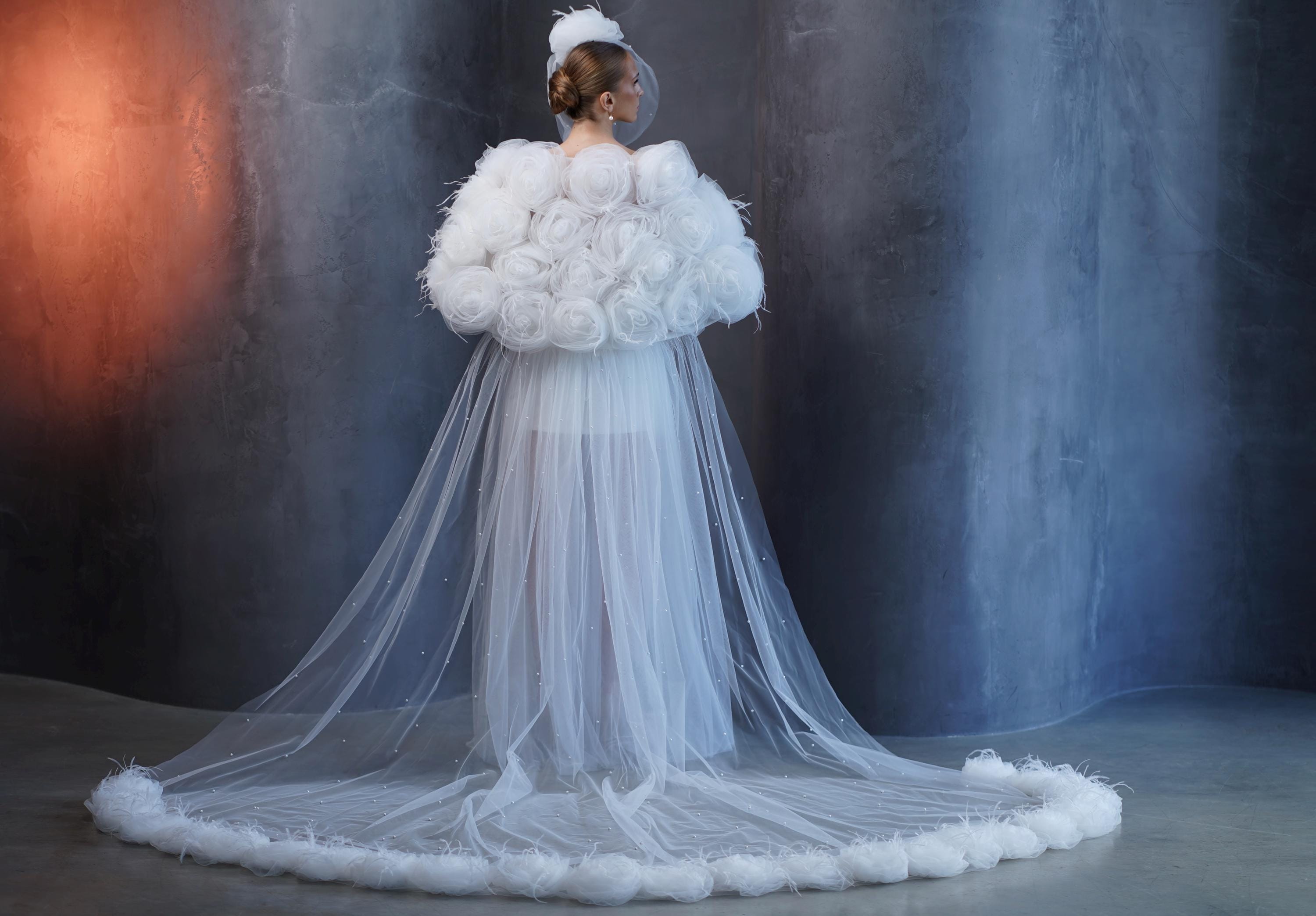 POPPY FLOWER BALLOON TULLE BOLERO