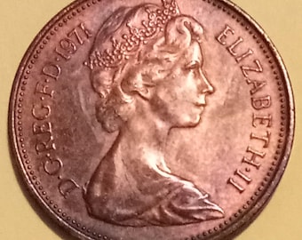 UK レア コイン 1971 10 新品 ペンス クイーン エリザベス コイン 1971年 ワン・ニュー・ペニー 英国 - エリザベス2世女王 希少