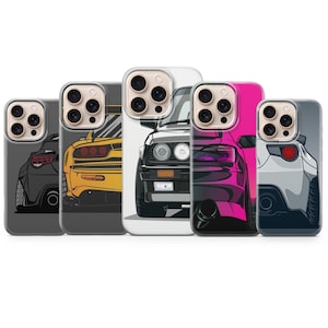 JDM Car Vector Art Phone Case, Turbo Collection, TPU Gel Protection