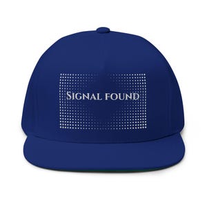 Signal Found Flat Bill Cap | Embroidered dotted wave design