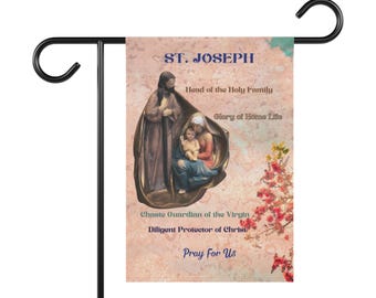 Drapeau de jardin Saint-Joseph, catholique, Saint-Joseph, Drapeau de jardin