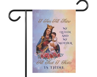 Catholic Garden Banner for Outdoor Decor, Garden, and Religious Events, Spiritual Gift, Mothers Day, Marian